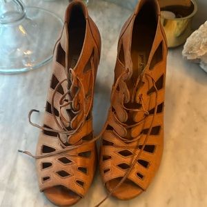 Paul green leather heels size 8